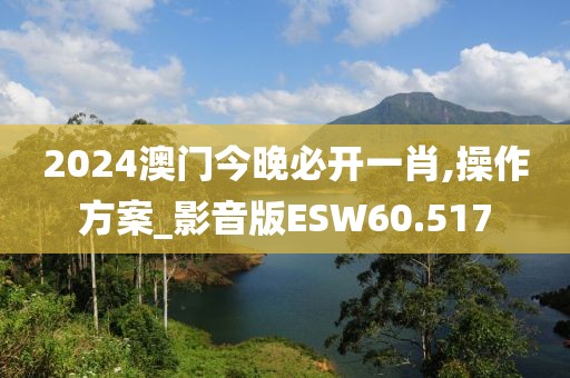 2024澳门今晚必开一肖,操作方案_影音版ESW60.517
