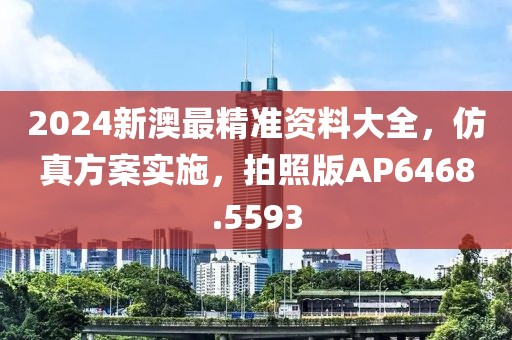 2024新澳最精准资料大全，仿真方案实施，拍照版AP6468.5593