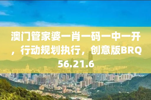 澳门管家婆一肖一码一中一开，行动规划执行，创意版BRQ56.21.6