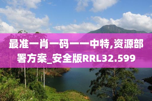 最准一肖一码一一中特,资源部署方案_安全版RRL32.599