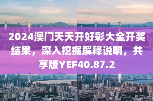 2024澳门天天开好彩大全开奖结果，深入挖掘解释说明，共享版YEF40.87.2