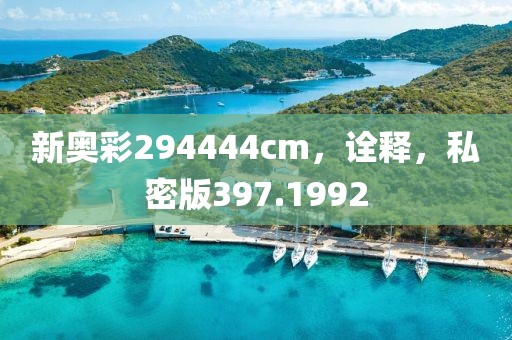 新奥彩294444cm，诠释，私密版397.1992