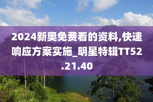 2024新奥免费看的资料,快速响应方案实施_明星特辑TT52.21.40