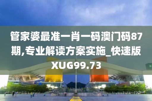 管家婆最准一肖一码澳门码87期,专业解读方案实施_快速版XUG99.73