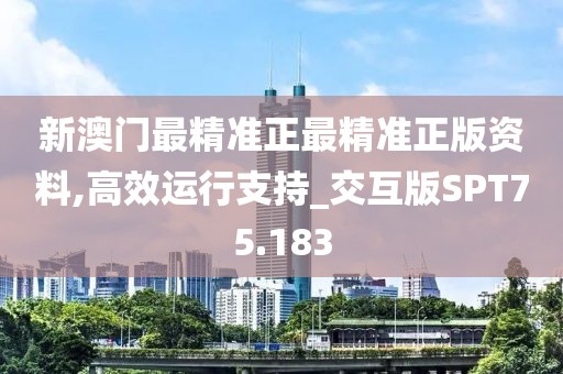 新澳门最精准正最精准正版资料,高效运行支持_交互版SPT75.183