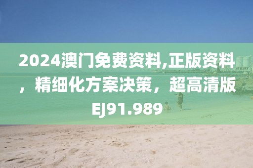 2024澳门免费资料,正版资料，精细化方案决策，超高清版EJ91.989
