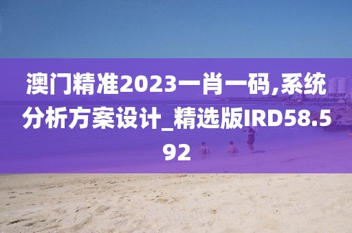 澳门精准2023一肖一码,系统分析方案设计_精选版IRD58.592