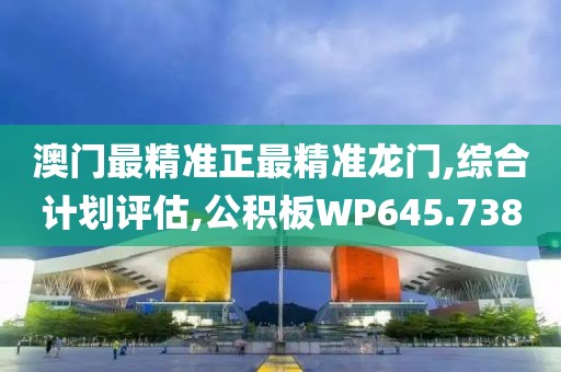 澳门最精准正最精准龙门,综合计划评估,公积板WP645.738