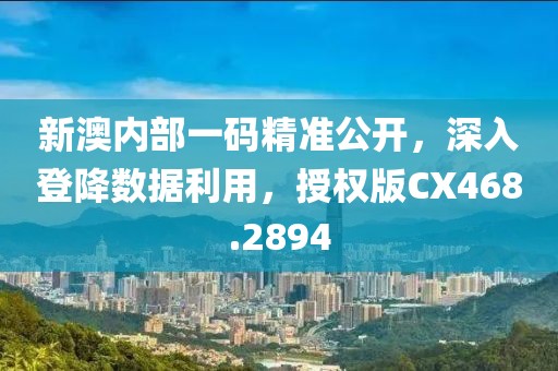 新澳内部一码精准公开，深入登降数据利用，授权版CX468.2894