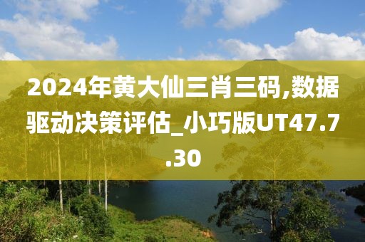 2024年黄大仙三肖三码,数据驱动决策评估_小巧版UT47.7.30