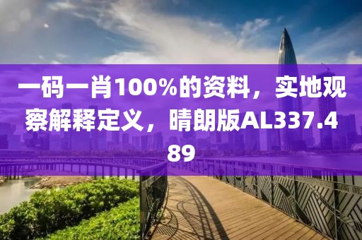 一码一肖100%的资料，实地观察解释定义，晴朗版AL337.489
