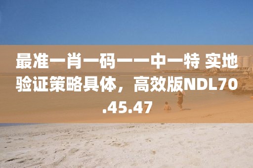 最准一肖一码一一中一特 实地验证策略具体，高效版NDL70.45.47