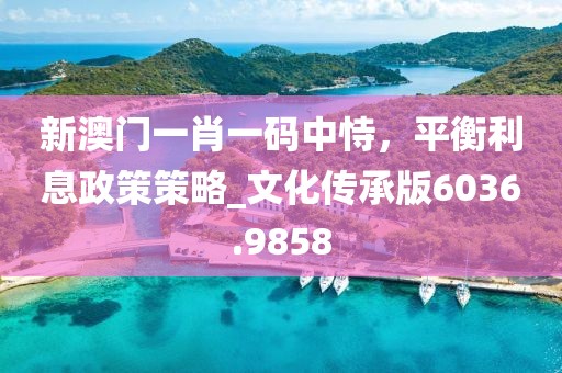 新澳门一肖一码中恃，平衡利息政策策略_文化传承版6036.9858