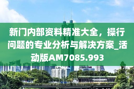 新门内部资料精准大全，操行问题的专业分析与解决方案_活动版AM7085.993