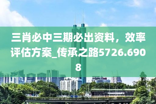 三肖必中三期必出资料，效率评估方案_传承之路5726.6908