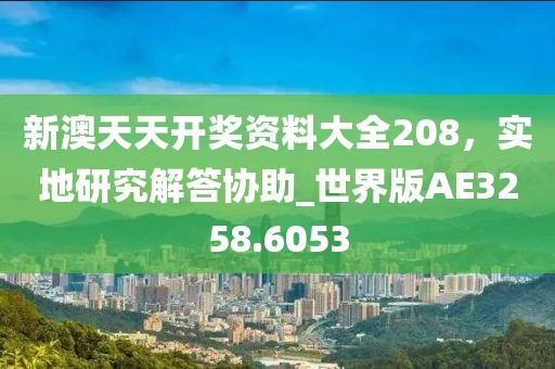 新澳天天开奖资料大全208，实地研究解答协助_世界版AE3258.6053