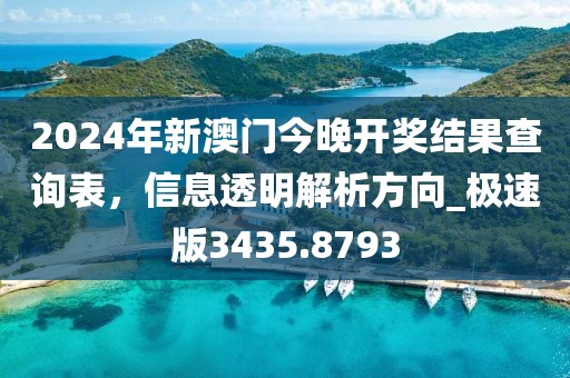 2024年新澳门今晚开奖结果查询表，信息透明解析方向_极速版3435.8793