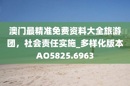 澳门最精准免费资料大全旅游团，社会责任实施_多样化版本AO5825.6963