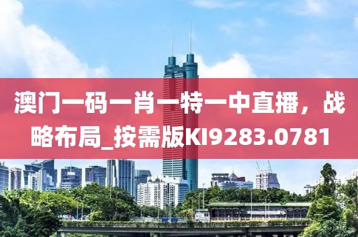 澳门一码一肖一特一中直播，战略布局_按需版KI9283.0781