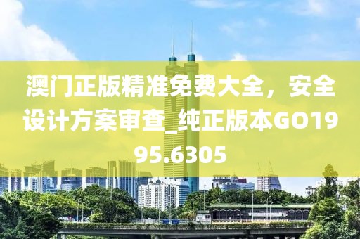 澳门正版精准免费大全，安全设计方案审查_纯正版本GO1995.6305