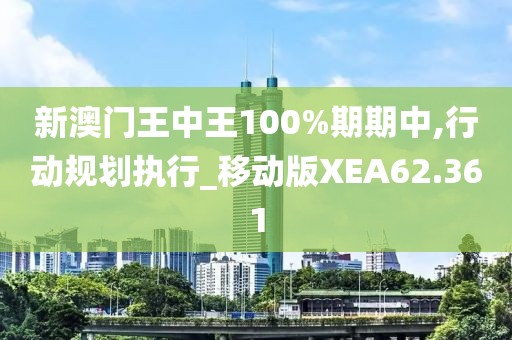 新澳门王中王100%期期中,行动规划执行_移动版XEA62.361